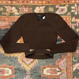 Aritzia Ten by Babaton Retrospect Sweater Brown Sz Small NWT